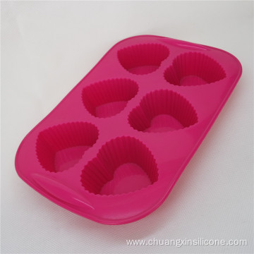 Silicone Bakeware -6 cavity heart